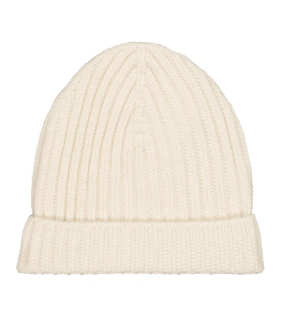 Barrie Ribbed-knit Cashmere Beanie In Beige