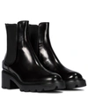 Tod's Patent Leather Chelsea Boots In Black