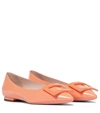 Roger Vivier Women's Gommettine Ball Leather Point-toe Flats In Pink