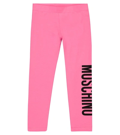 Moschino Kids Logo Leggings (4-14 Years) In Pink