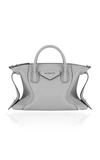 Givenchy Antigona Small Soft Leather Shoulder Bag In Grey