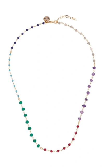 Maison Irem 18k Gold-plated Bead Spectrum Necklace, 16.5-18 In Multi