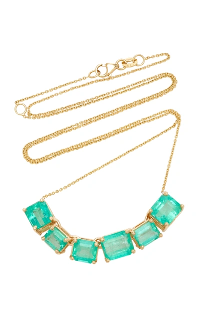 Maria Jose Jewelry Women's 18k Yellow Gold Emerald Necklace In Green