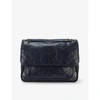 SAINT LAURENT SAINT LAURENT WOMEN'S DARK BLUE LADIES DARK BLUE LEATHER EMBROIDERED NIKI MEDIUM SHOULDER BAG,R03707321