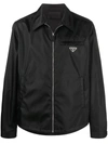 Prada Re-nylon Oversized Hooded Jacket In Black
