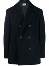 BRUNELLO CUCINELLI BRUNELLO CUCINELLI MEN'S BLUE WOOL COAT,MN4677022C083 52