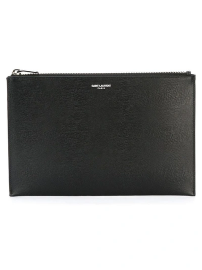 Saint Laurent Men's Black Leather Pouch