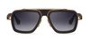 Dita Lxn-evo / Matte Black - Yellow Gold Sunglasses In Dark Grey To Clear