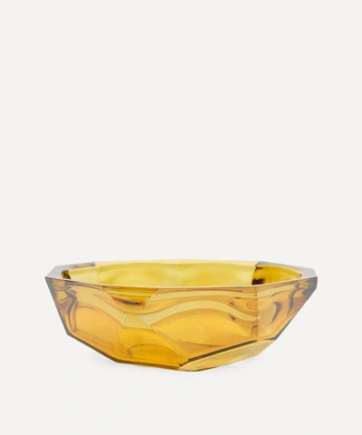 San Miguel Recycled Glass Yellow Origami Bowl
