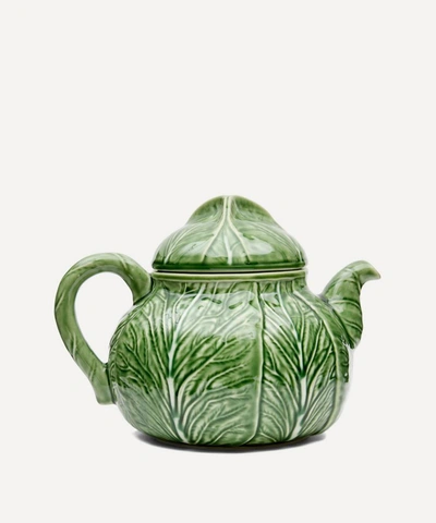 Bordallo Pinheiro Cabbage Teapot In Green