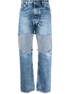 Maison Margiela Reverse-panel High-rise Boyfriend Jeans In Blue