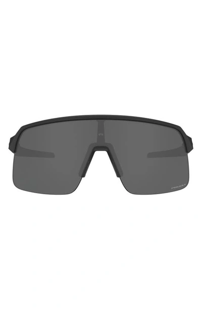 Oakley Sutro Lite 139mm Prizm™ Polarized Semi Rimless Wrap Shield Sunglasses In Black