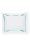 Sferra Grande Hotel Boudoir Sham In White/ Aqua