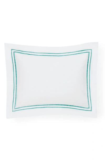 Sferra Grande Hotel Boudoir Sham In White/aqua