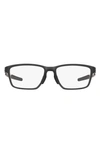 Oakley Metalink 55mm Rectangular Optical Glasses In Satin Grey Smoke