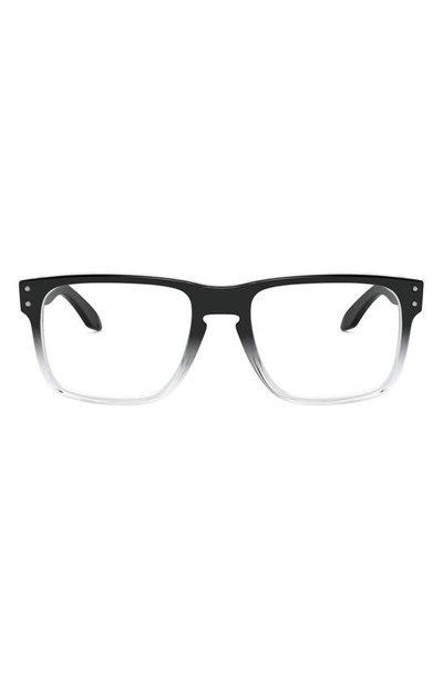 Oakley Holbrook 56mm Square Optical Glasses In Polished Black Clear Fade