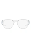 Shop Oakley 52mm Round Optical Glasses In Polished Clear