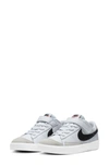 Nike Kids Black & White Blazer Low '77 Big Kids Sneakers In White/ Black/ Orange