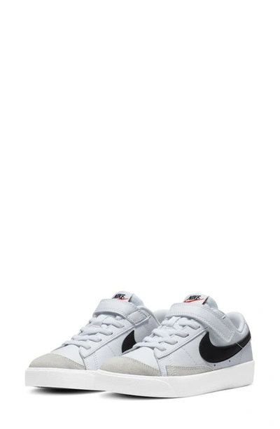 Nike Kids Black & White Blazer Low '77 Big Kids Sneakers In White/team Orange/black