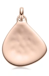 MONICA VINADER SIREN LARGE PENDANT,SS-PT-GPDL-NON