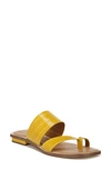Sarto By Franco Sarto Ediana Slide Sandal In Yellow Leather
