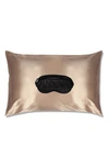 Slip ™ For Beauty Sleep Pillowcase & Eye Mask Set In Caramel/ Black
