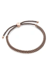 Monica Vinader Mini Rio Friendship Bracelet In Rose Gold/ Mink
