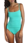 La Blanca Island Goddess One-piece Swimsuit In Aquamarine