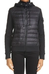 Moncler Maglia Hooded Sweatshirt And Down Jacket In Black