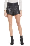 SEVEN ZIP POCKET LEATHER SHORTS,AN6401N101