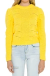 English Factory Pleated Sweater In Yellow