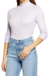 Endless Rose Ribbed Mock Neck Top In Lilac
