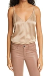 L Agence L'agence Gabriella Silk Camisole In Beige