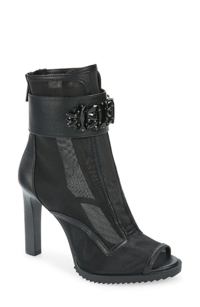 Karl Lagerfeld Blayze Womens Peep-toe Ankle Pumps In Black