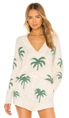 Show Me Your Mumu Gilligan Sweater In Palm Tree Knit