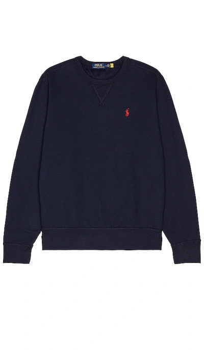 Polo Ralph Lauren Navy Fleece Sweatshirt In Cruise Navy