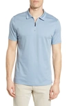 Robert Barakett Georgia Zip Polo In Country Blue