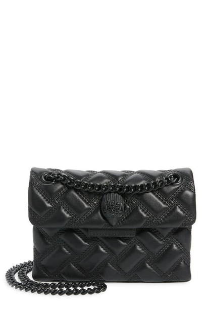 Kurt Geiger Kensington Leather Mini Crossbody Bag In Black