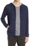John Varvatos Cotton Blend Hoodie In Pacific Blue