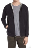 John Varvatos Cotton Blend Hoodie In Black