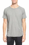 Reigning Champ Jersey Raglan Crewneck T-shirt In Heather Grey