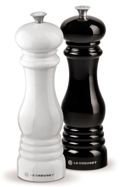 Le Creuset Salt And Pepper Mill Set In Black White