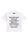 BALENCIAGA KIDS' LOGO GRAPHIC TEE,556155TJVM4
