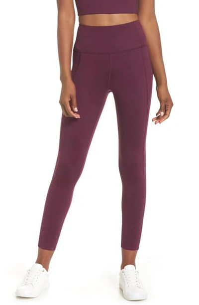 Girlfriend Collective High Waist 7/8 Leggings In Plumdnu