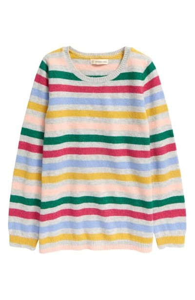 Tucker + Tate Kids' Sparkle Stripe Sweater In Grey Heather Sparkle Stripe