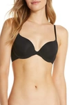 On Gossamer Sleek Micro Underwire T-shirt Bra In Black