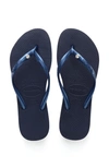 Havaianas 'slim Crystal Glamour' Flip Flop In Navy Blue