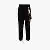 Song For The Mute Cropped Tapered Cotton Trousers In Black
