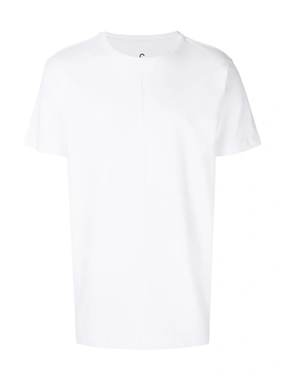 Plain Horror Print T-shirt In White/grey