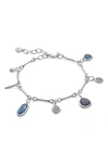 Monica Vinader Siren Tonal Charm Shaker Bracelet In Silver